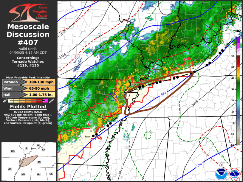 Mesoscale Discussion 407