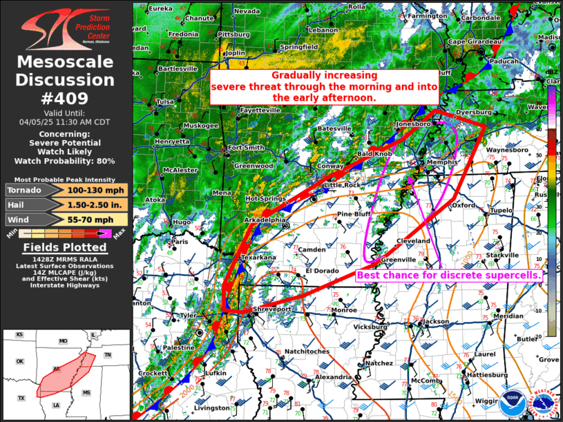 Mesoscale Discussion 409