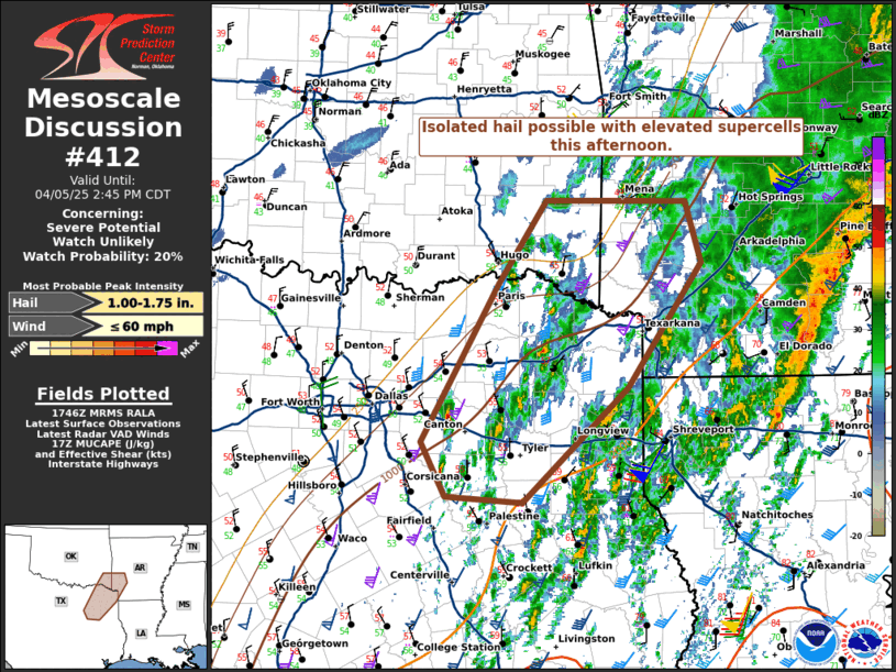 Mesoscale Discussion 412