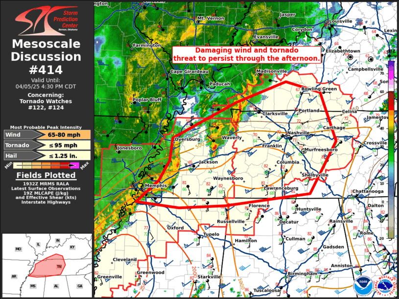 Mesoscale Discussion 414