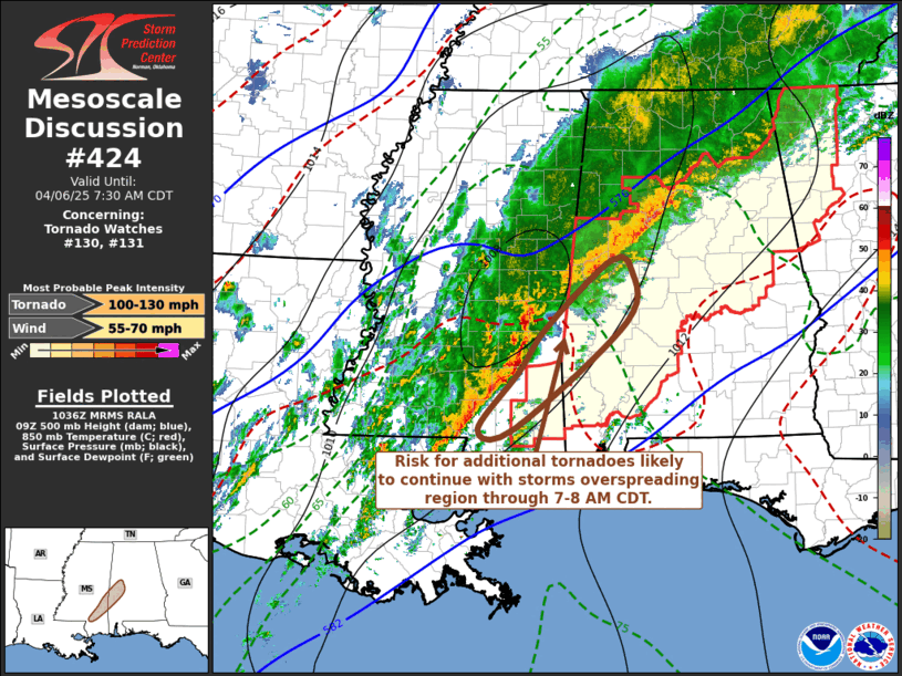 Mesoscale Discussion 424