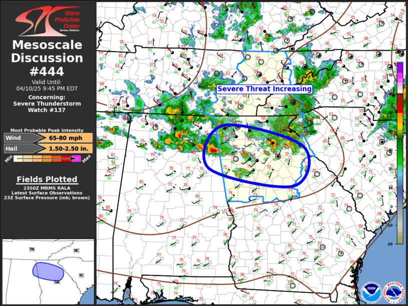 Mesoscale Discussion 444