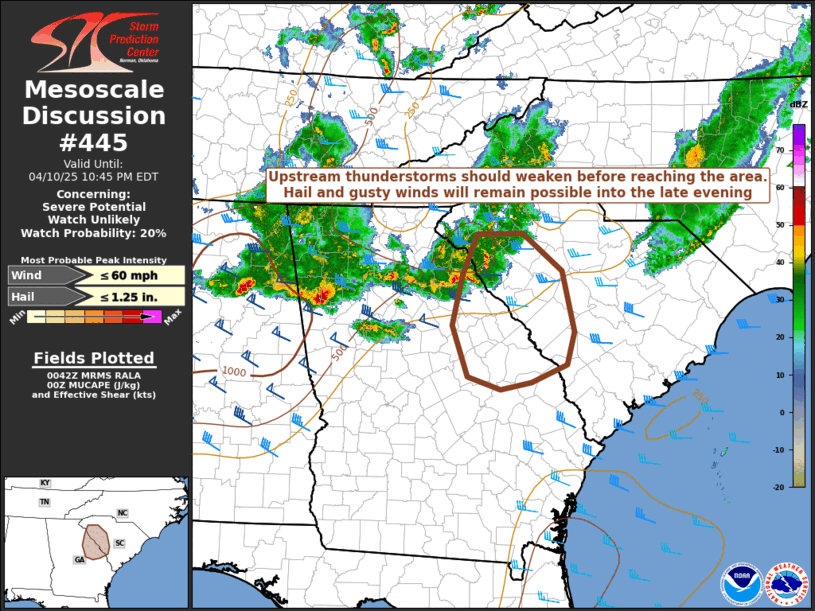 Mesoscale Discussion 445