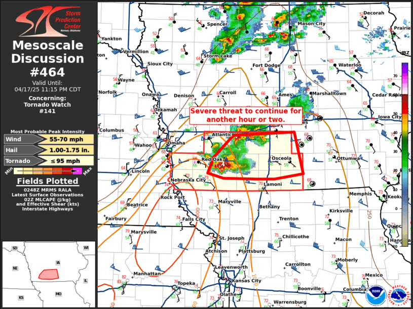 Mesoscale Discussion 464