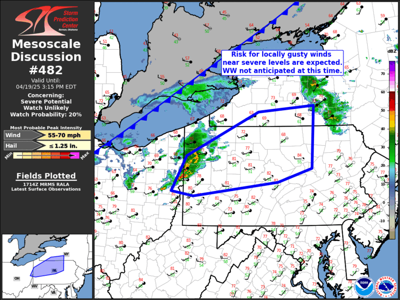 Mesoscale Discussion 482