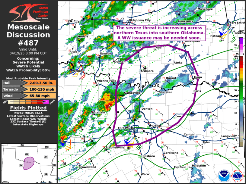 Mesoscale Discussion 487