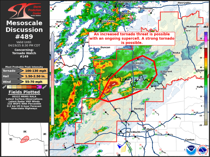 Mesoscale Discussion 489