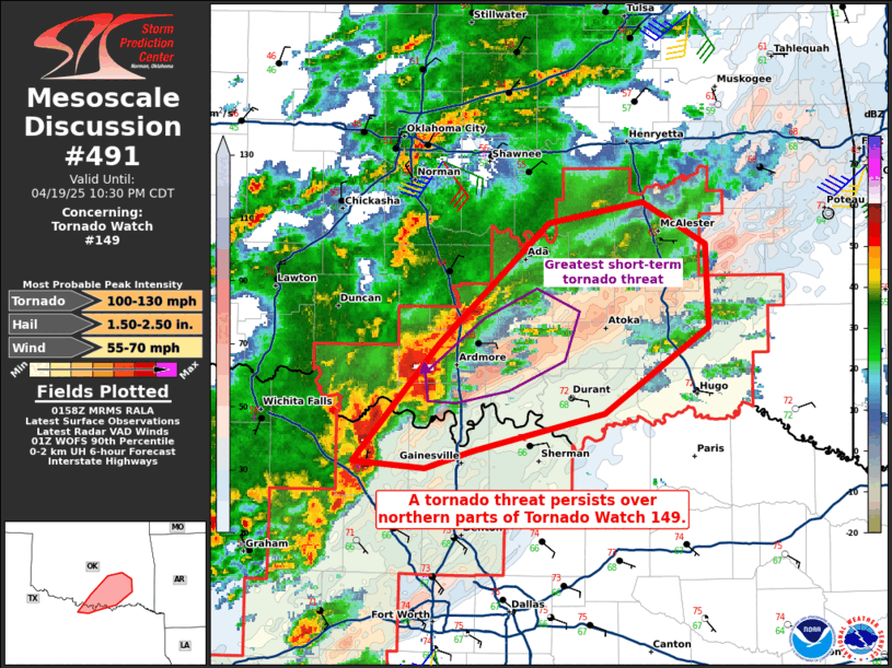 Mesoscale Discussion 491