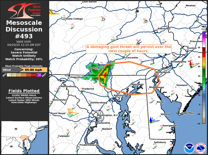 Mesoscale Discussion 493