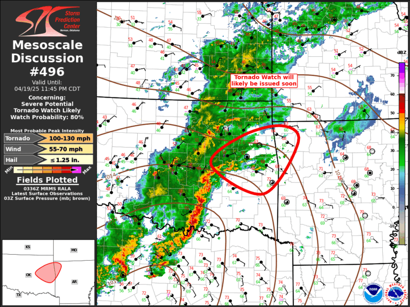 Mesoscale Discussion 496