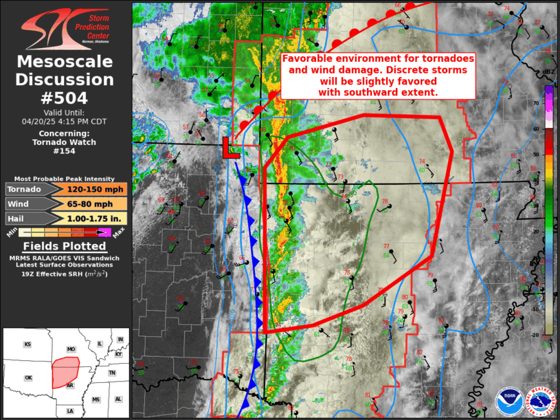 Mesoscale Discussion 504