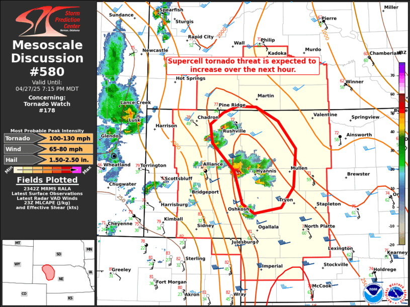 Mesoscale Discussion 580