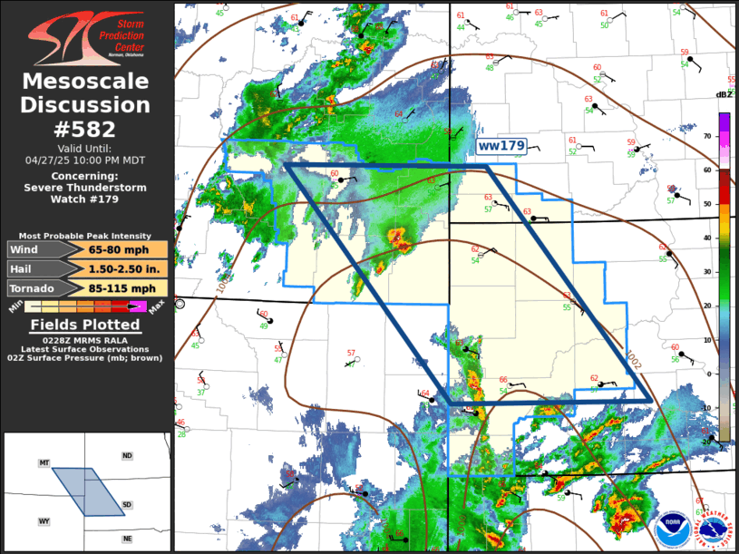Mesoscale Discussion 582