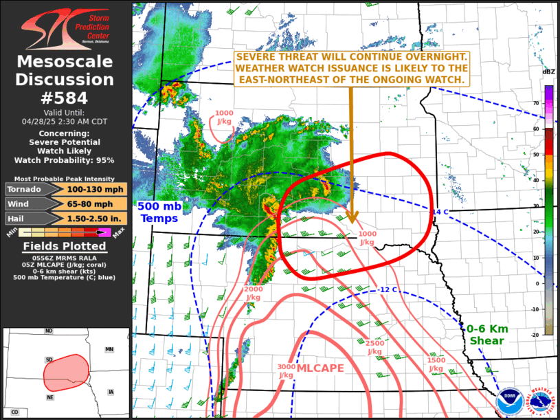 Mesoscale Discussion 584