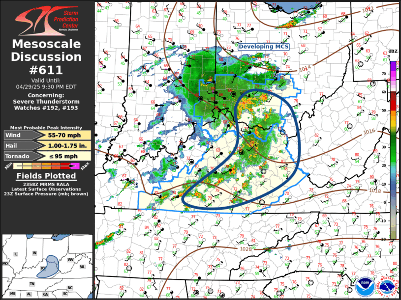 Mesoscale Discussion 611