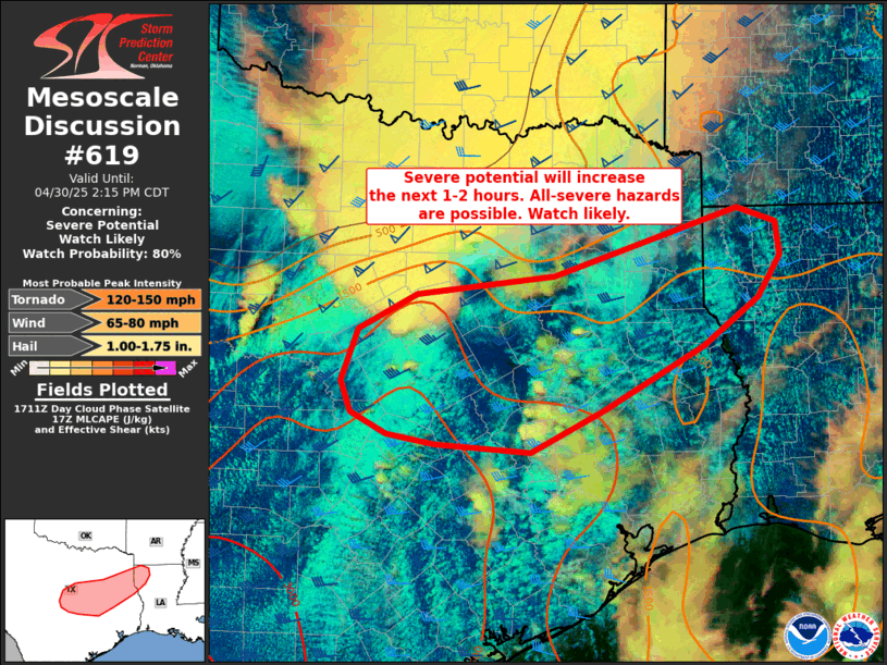 Mesoscale Discussion 619