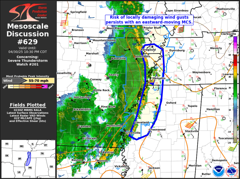 Mesoscale Discussion 629