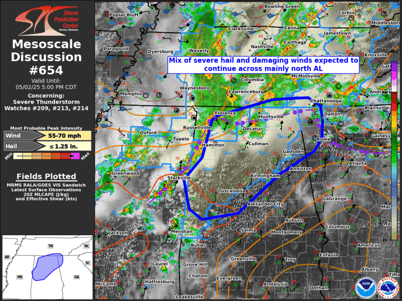 Mesoscale Discussion 654