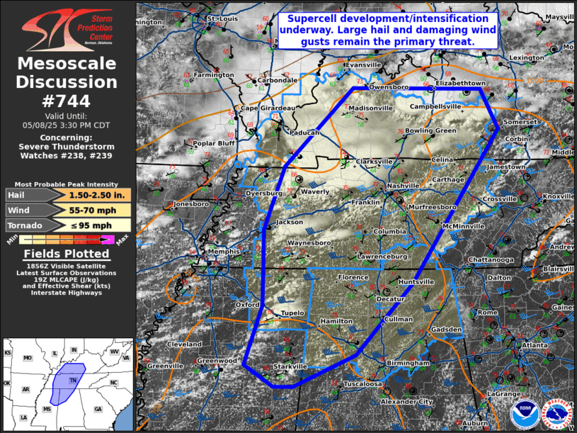 Mesoscale Discussion 744