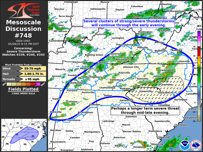Mesoscale Discussion 748