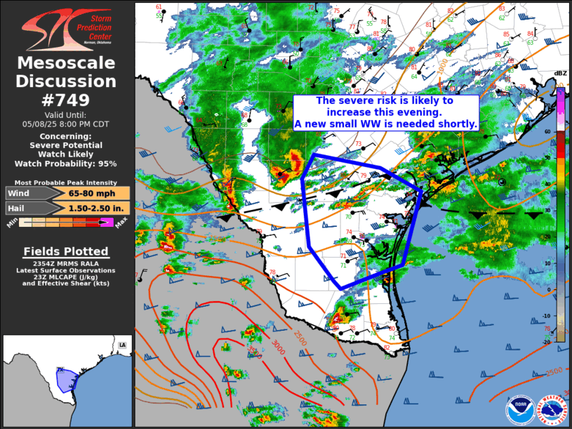 Mesoscale Discussion 749
