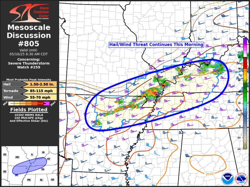 Mesoscale Discussion 805