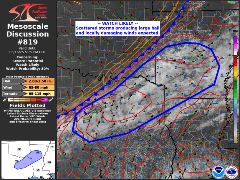 Mesoscale Discussion 819