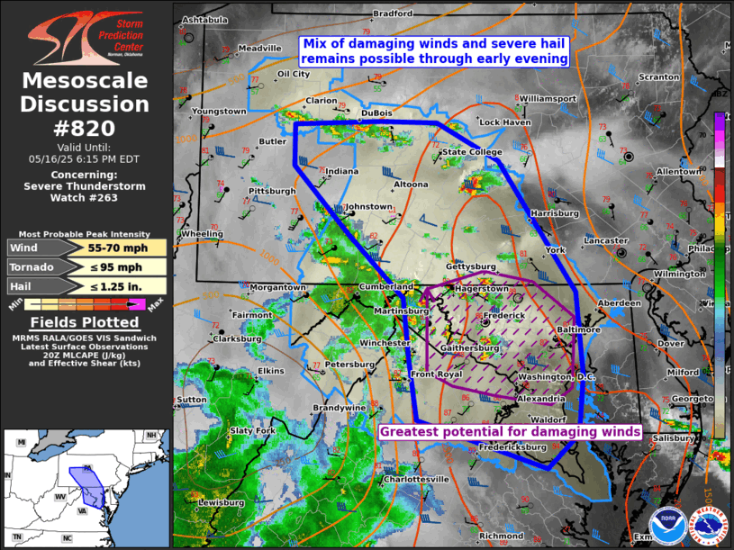 Mesoscale Discussion 820