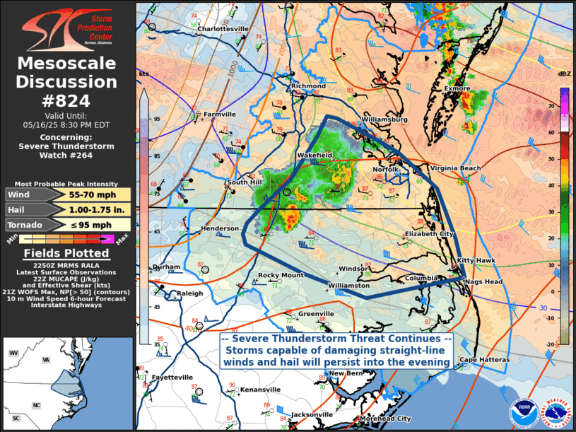 Mesoscale Discussion 824
