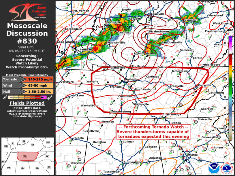 Mesoscale Discussion 830