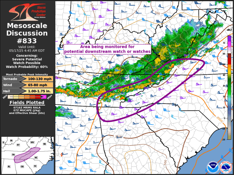 Mesoscale Discussion 833