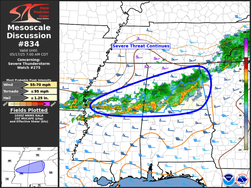 Mesoscale Discussion 834