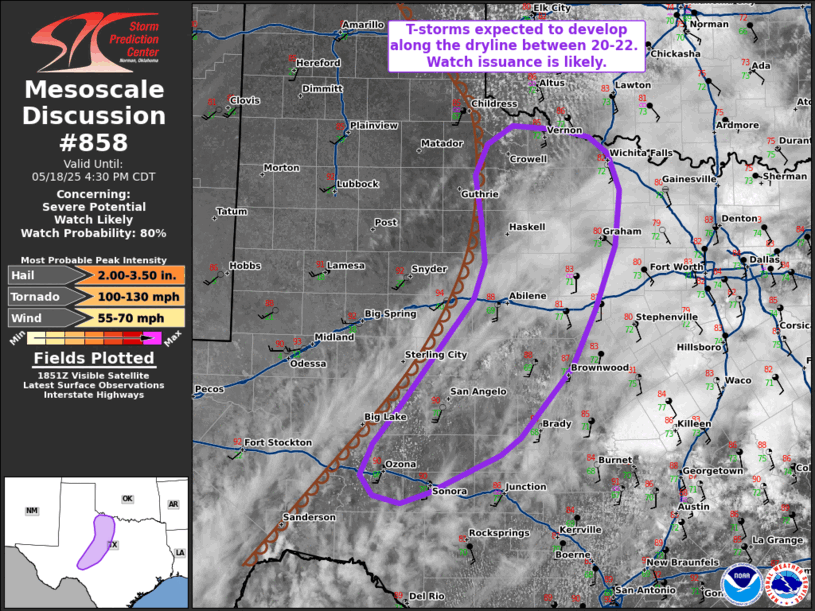 Mesoscale Discussion 858