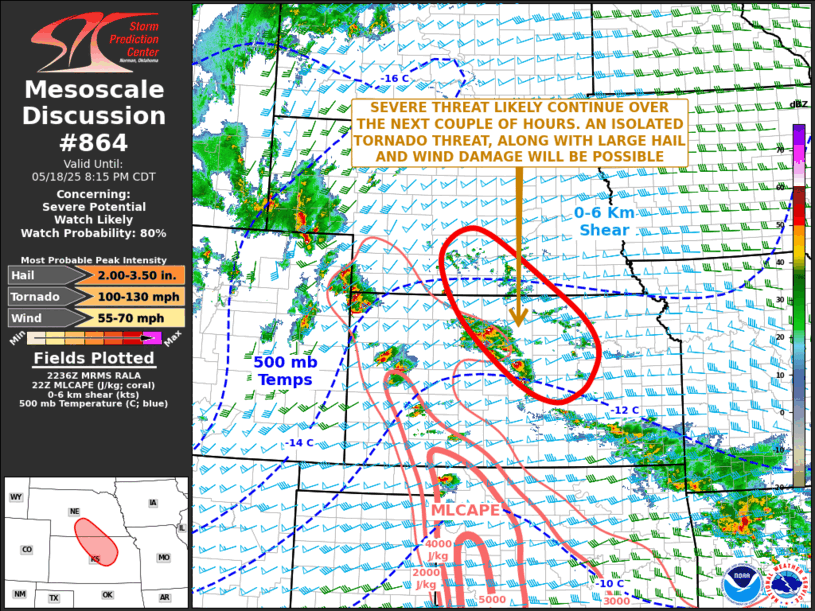 Mesoscale Discussion 864