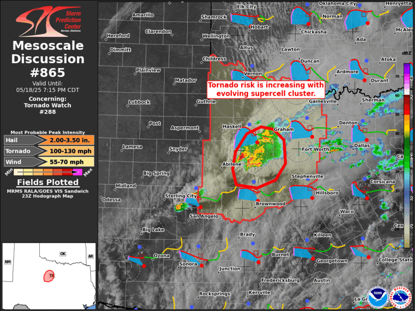Mesoscale Discussion 865