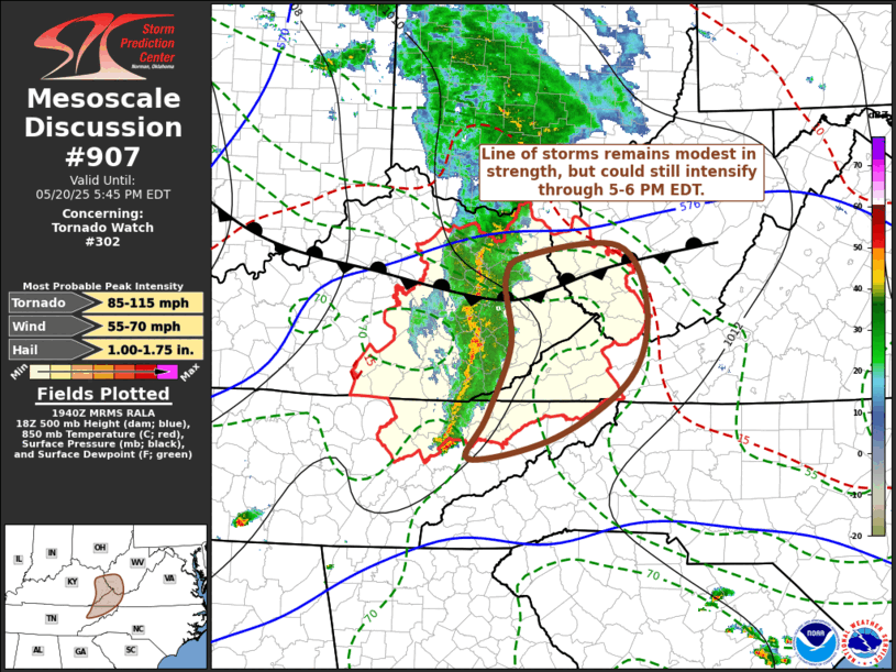 Mesoscale Discussion 907