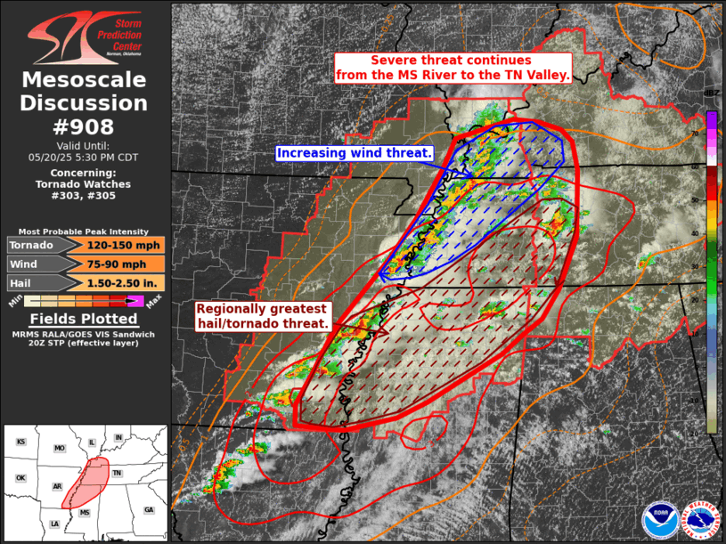 Mesoscale Discussion 908
