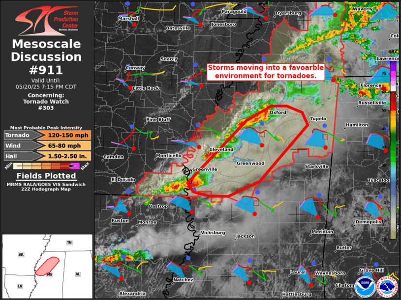 Mesoscale Discussion 911