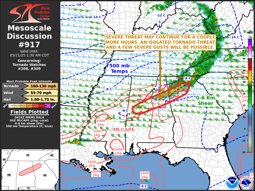 Mesoscale Discussion 917