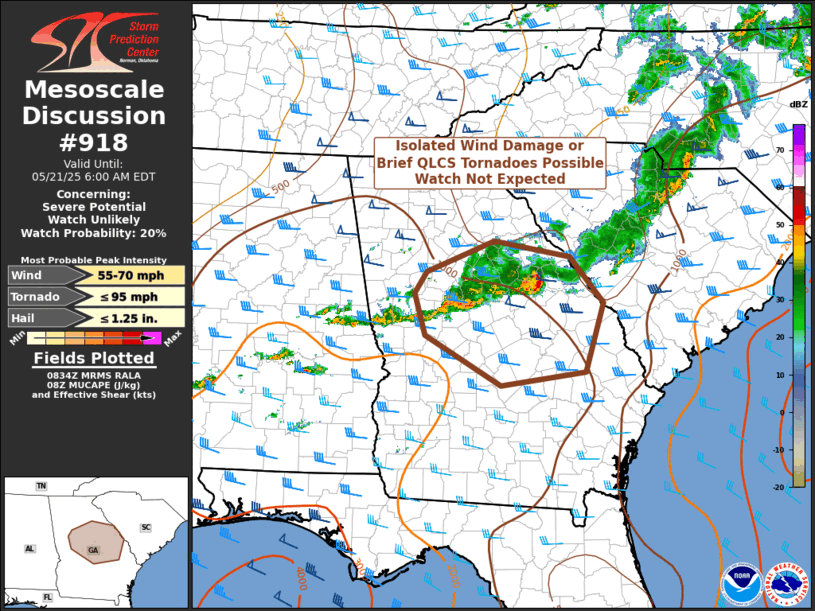 Mesoscale Discussion 918