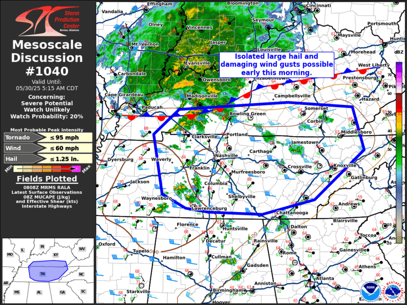 Mesoscale Discussion 1040