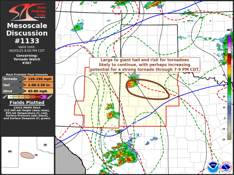 Mesoscale Discussion 1133