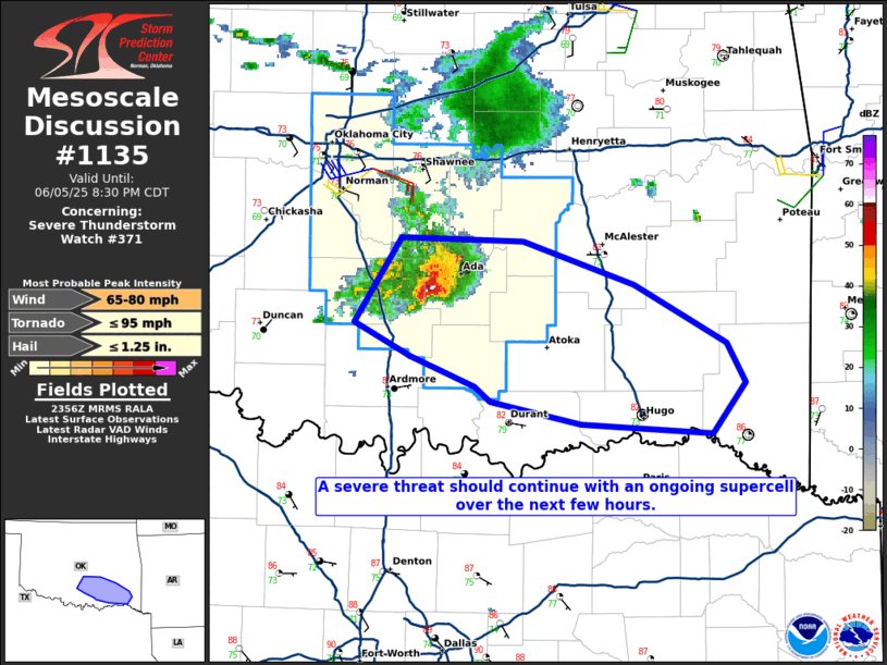 Mesoscale Discussion 1135