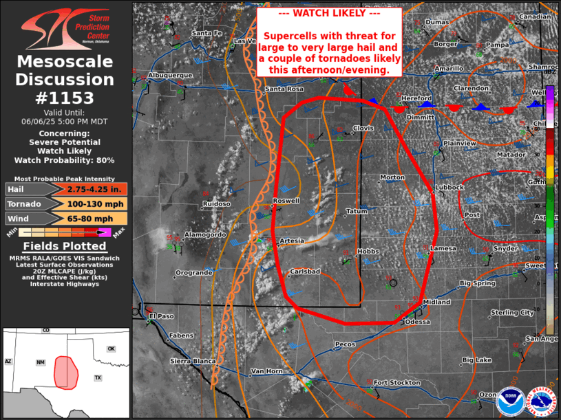 Mesoscale Discussion 1153