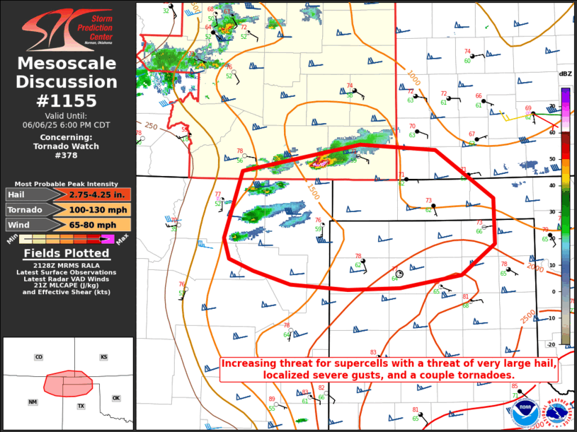 Mesoscale Discussion 1155