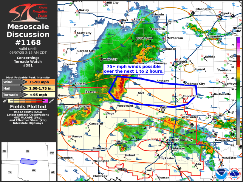 Mesoscale Discussion 1168