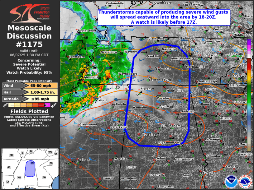 Mesoscale Discussion 1175