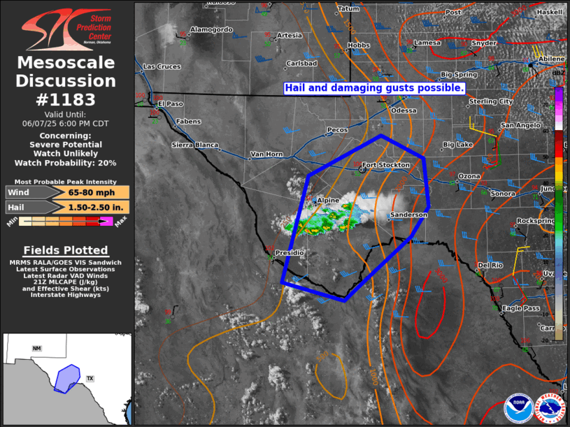 Mesoscale Discussion 1183