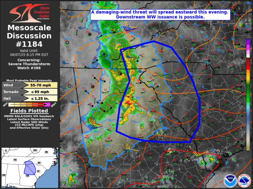 Mesoscale Discussion 1184