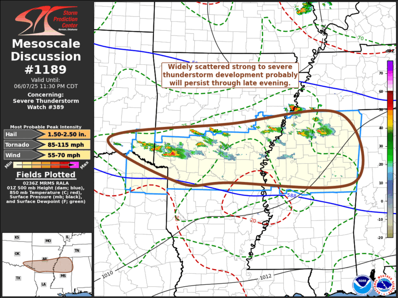 Mesoscale Discussion 1189